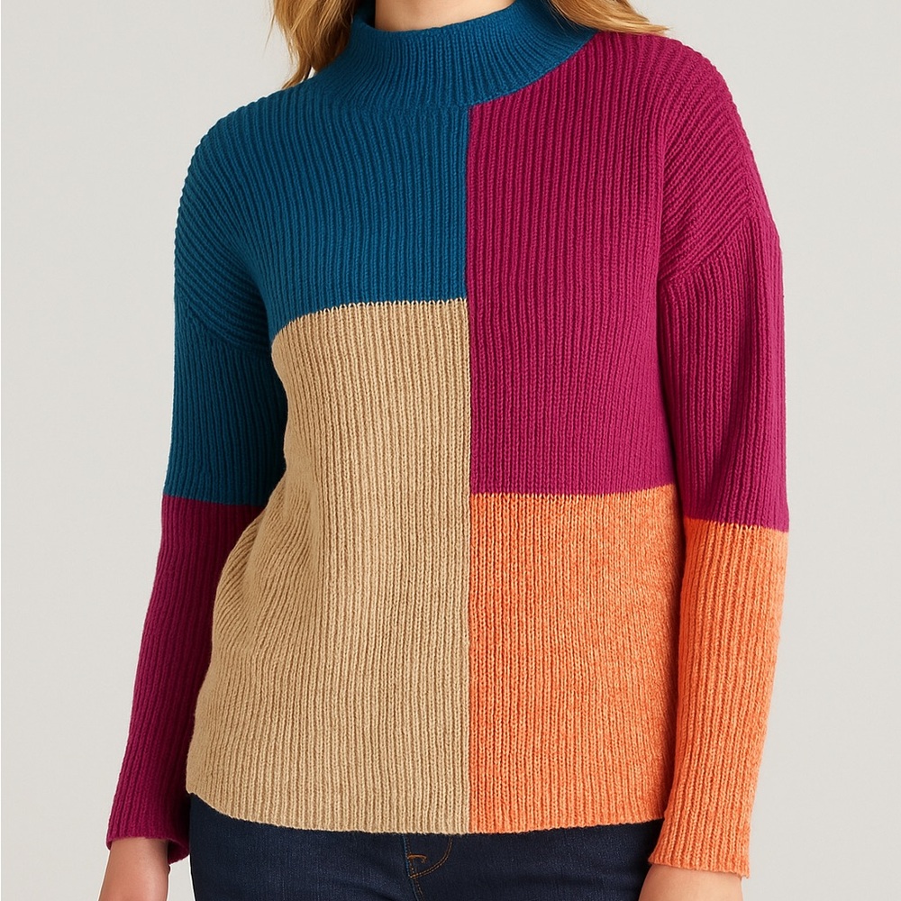 Colorblock Women's Sweater - Picture 2 of 3